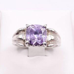 Size 8 Vintage Iolite 925 Sterling Silver Ring